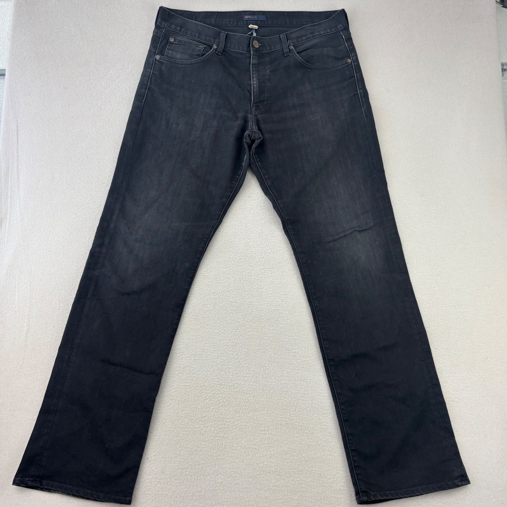 Agave Copper Jeans Mens 36x32 Black Denim Straight Leg Made in USA Cotton